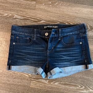 Express Women's Blue Denim Shorts